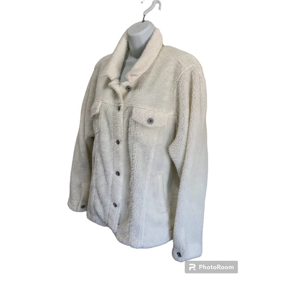 Torrid Sherpa White Jacket Size 3(3x) - Picture 3 of 9